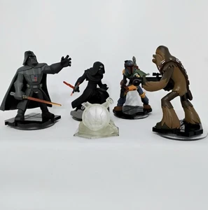 Disney Infinity Star Wars Bundle: Vader, Chewie, Kylo Ren Boba Fett, placa - Imagen 1 de 12