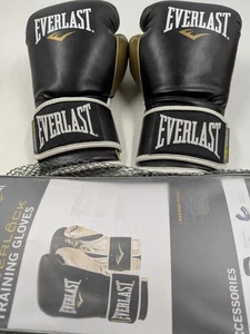 Everlast Powerlock Training Boxhandschuhe Erwachsene 14oz Schwarz Gold Sparring Mitt Wo - Bild 1 von 7