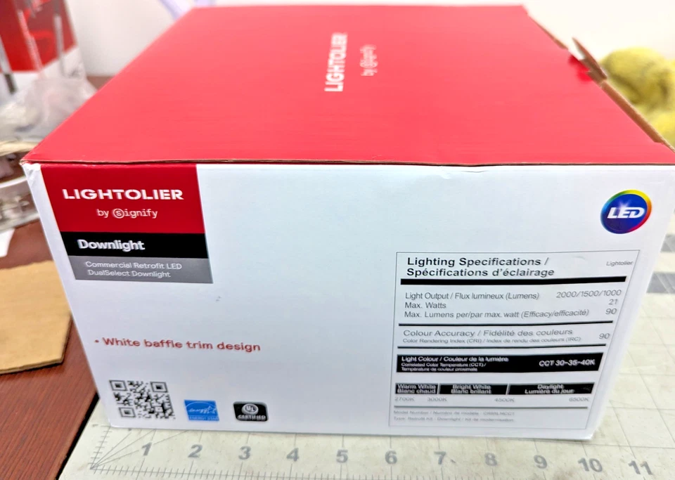 LIGHTOLIER CR8RLMCCT 8” LED Downlight