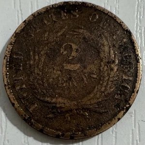 1872 Two Cents Piece KEY DATE - Picture 1 of 2