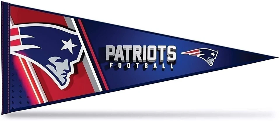 Banderín New England Patriots 12x30 pulgadas fieltro suave Foto 1 de 1