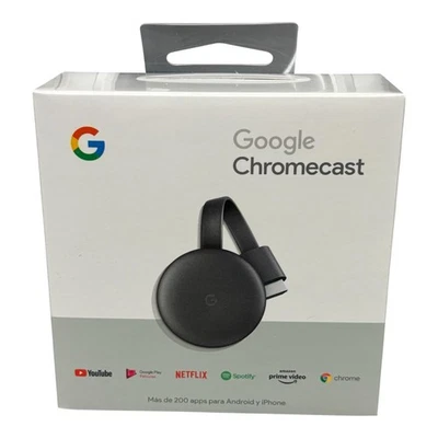 GOOGLE Chromecast Streaming Player – 3. Generation – Neu & OVP – Farbe: Karbon - Bild 1 von 3