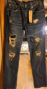 Levis 511 2018 Slim Fit Men’s Jeans 34-34 Ripped And Distressed New Tags - Picture 1 of 11