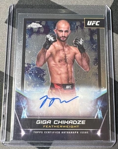 2024 Topps Chrome UFC Giga Chikadze UFC Signatures Auto #FNA-GCH Featherweight - Picture 1 of 2