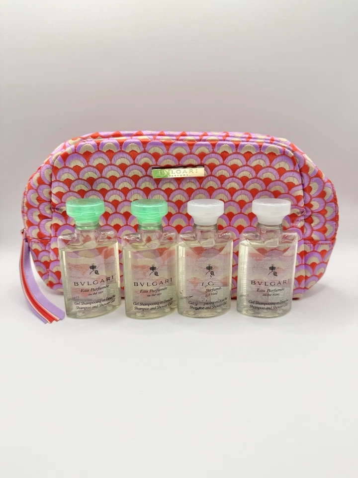 New! Bvlgari Eau Parfumée Bundle Of Shampoo & Shower Gel With BVLGARI Makeup Bag - Image 1 of 1