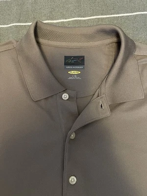 Поло серо-коричневое Greg Norman Play Dry для гольфа размер Lg - Изображение 1 из 4