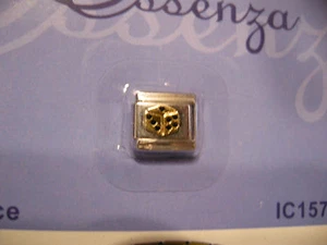 ESSENZA ITALIAN CHARM - LINKS TOGETHER MAKES A BRACELET - GOLD & BLACK DICE - Picture 1 of 1