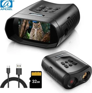 APEXEL 4K 15x 3'' Bildschirm Nachtsichtbrille Fernglas IR Vision für Jagdcamping - Bild 1 von 10