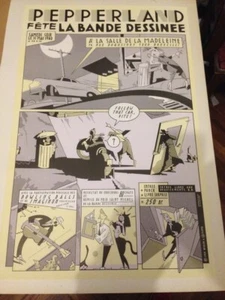 EVER MEULEN AFFICHE PEPPERLAND FÊTE LA BANDE DESSINÉE ANNÉES 80 - Imagen 1 de 1