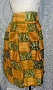African Traditional Kente Print Summer Skirt w/ Pockets 40" Waist - Picture 1 of 3