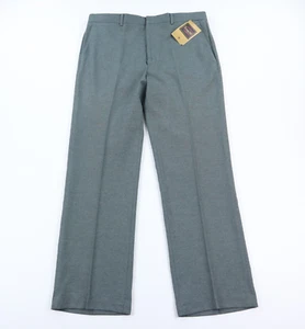 Botany 500 Anzughose Herren waschbar Kammgarn Wollmischung grau vorne flach neu mit Etikett - Bild 1 von 8