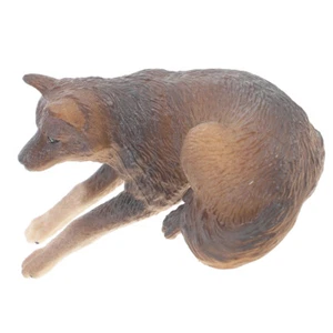 Mini Simulation Wolf Model Plastic Wild Animal Model Fake Decoration Wolf Statue - Picture 1 of 20