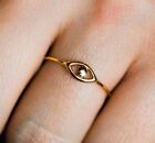 Böser Blickring, Schutzring, minimalistischer Ring 925 Sterlingsilber Ring, Geschenk