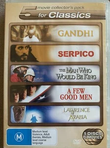 DVD: Gandhi + Serpico + Man Who Would Be King + Few Good Men + Lawrence Of Arabi - Picture 1 of 2