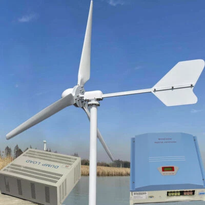 5000W 220V Windgenerator Netzunabhängig Windkraftanlage Set 5KW & PWM Laderegler - Bild 1 von 4
