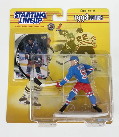 1998 Starting Lineup SLU Wayne Gretzky New York Rangers Figure & Card Cover