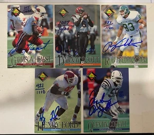 1994 PRO-LINE Classic Live Autographed Cards x 5 Scott / Hearst / Coryatt / Ford - Foto 1 di 6