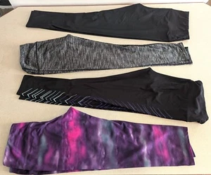 Lot of 4 Pairs of Solid Color Yoga Athletic Pants L/XL - Picture 1 of 9