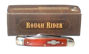 Navaja de Bolsillo Rough Rider RR244 3" Plegable Stockman 3 Hojas Naranja En Caja - Imagen 1 de 2