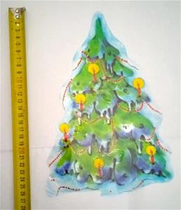 ALBERO DI NATALE - F. Idylle 80s vetrofania plastica per Natale - Imagen 1 de 1