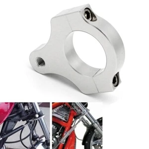 Silver Aluminium Steering Dampers Fork Frame Mount Clamps Bracket for Motorcycle - Picture 1 of 6