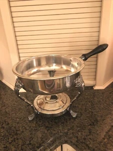 English Silver Mfg Corp Silverplated Round Chafing Dish 1.5 Qt - Picture 1 of 8