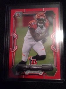 A.J. GREEN BENGALS GEORGIA 2015 BOWMAN MINT RED #19/25  SHORT PRINT SP - Picture 1 of 2
