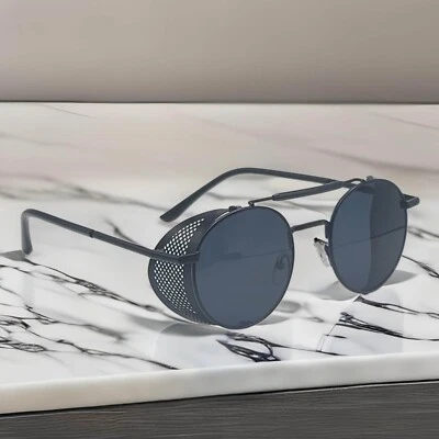 Gafas Steampunk Gafas Redondas Gafas de Sol Emo Retro De Colección  Foto 1 de 4