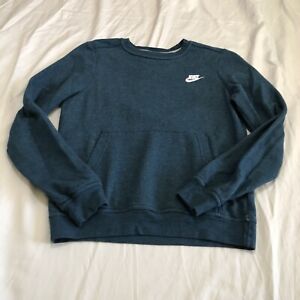 Nike Pullover Sweater Women's Size XS Blue Green Crew Neck Sweatshirt Pocket