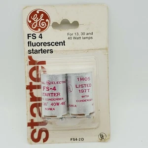 Arrancadores fluorescentes GE FS4 1977 de colección FS4-2D General Electric nuevo en paquete nuevo de lote antiguo - Imagen 1 de 3