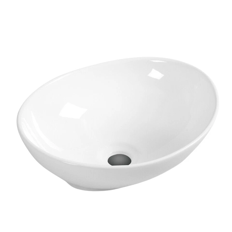 Giantex Counter Top Basin 16x13in Porcelain w/pop up Drain - White