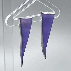 Handmade Amethyst Clay Earrings by B. - Picture 1 of 4