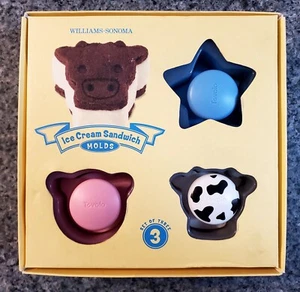 Williams-Sonoma Stampi per Panini Gelato Mucca, Maiale, Stella Fuori Produzione Usato in Ottime Condizioni - Foto 1 di 6