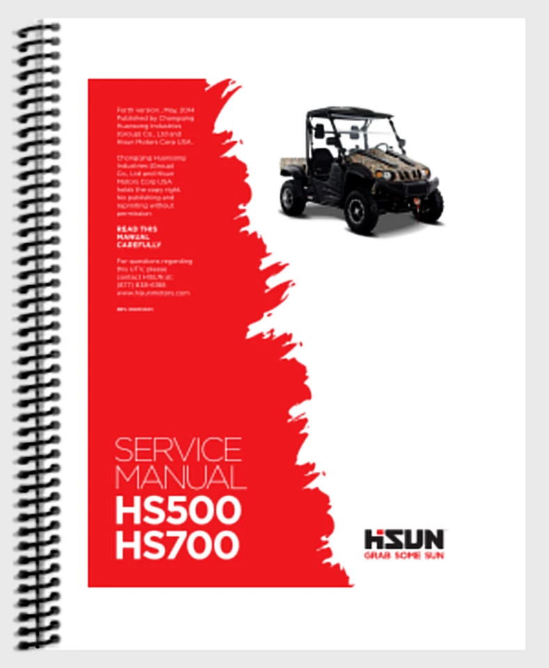 Manual,Paper,Service Manual,UTV,HS,700,MSU,500,HiSUN,Massimo,Qlink,Big M,Bennche - Image 1 of 1