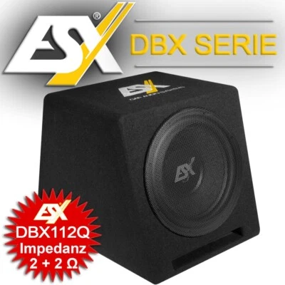 ESX DBX112Q 30cm Subwoofer Bassreflex Bassbox Auto Woofer 2+2 Ohm 300 W. RMS - Bild 1 von 4