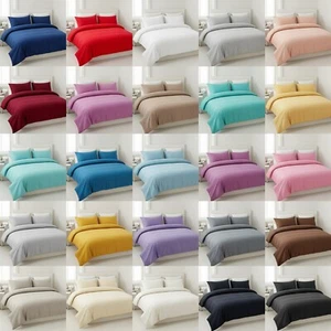 Premium Mikrofaser Uni Bettdecke Quilt Cover Ultra Soft Single Double King S.King - Bild 1 von 9