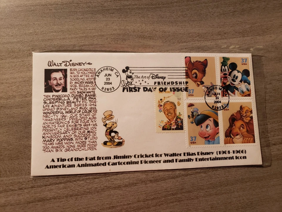 Scott #3865-3868 Disney first day cover printed cachet - Image 1 of 1