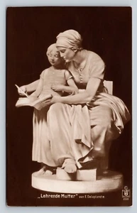 RPPC Teaching Mother by E. Delaplanche Unposted VINTAGE Postcard - Picture 1 of 2