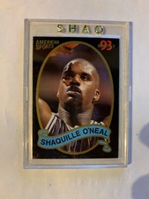 Shaquille O'Neal American Sports Basketball 1993 Monthly Rookie Card w Shaq Case