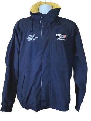 Chaqueta estilo cortavientos Bush Cheney Debate Team azul marino para hombre XL Foto 1 de 4