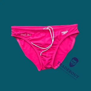 Pool Boy custom embroidery Men pink beach diving swim brief bikini Swimwear - Picture 1 of 8