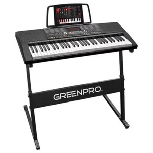 GreenPro 61 Key Portable Electronic Piano Keyboard LED Display - Picture 1 of 4