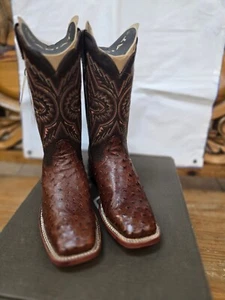 Ariat Full Quill Ostrich Boots 10044576 Broncy New - Picture 1 of 4