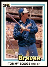 1981 DONRUSS TOMMY BOGGS . ATLANTA BRAVES #597