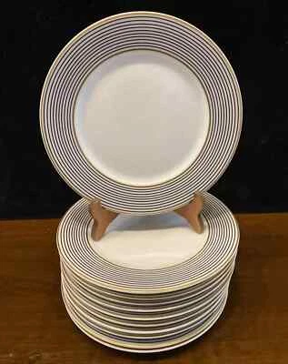 Platos de ensalada Raynaud Ceralene Crinoline negro 7 1/2" Limoges Francia 1990 BH235B Foto 1 de 4