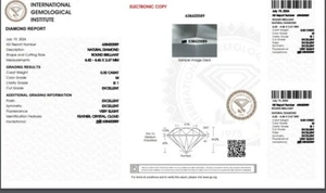 0.32 Ct IGI Certified Natural Diamond Loose Round Cut 4.4 mm M Color SI1 Grade - Picture 1 of 3