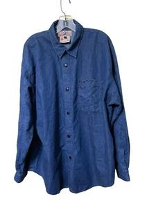 Camicetta Denim Gene Ewing BIS Denim Ricco Rugoso Taglia L - Foto 1 di 5