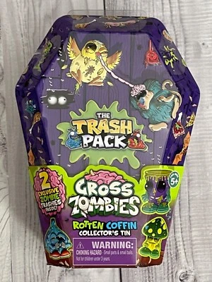 Nuevo The Trash Pack Gross Zombies Ataúd Podrido Lata de Coleccionista SIN ABRIR Foto 1 de 2