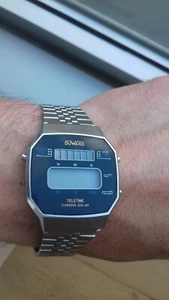 Duward TELETIME CHRONO-SOLAR 18028 DIGITAL VINTAGE NOS WATCH UHR 80's FOND UHR - Imagen 1 de 12