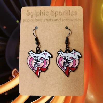 Hazbin Hotel Angeldust Enamel Charm Earrings - Image 1 of 2